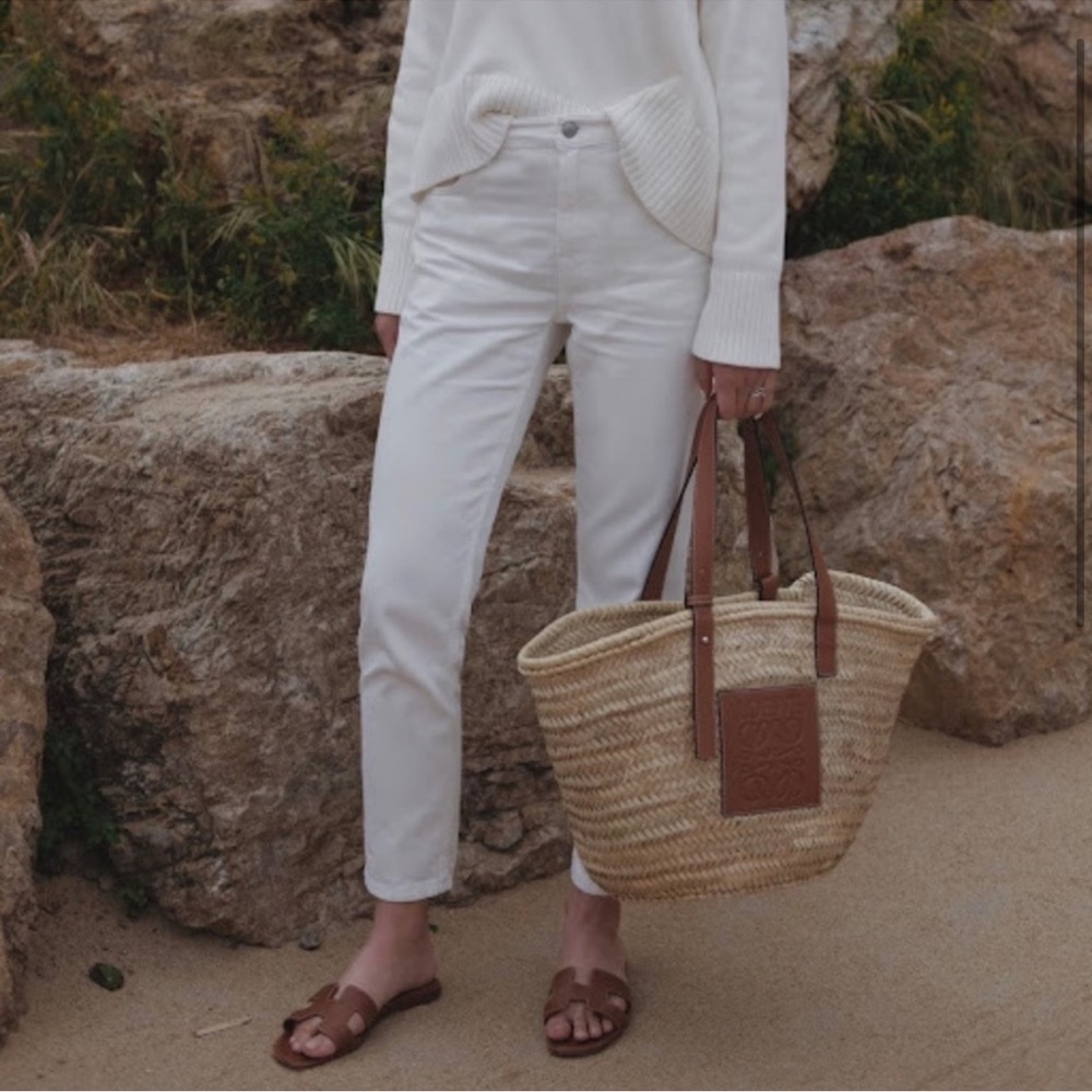 Everlane White High-Rise Straight Jeans